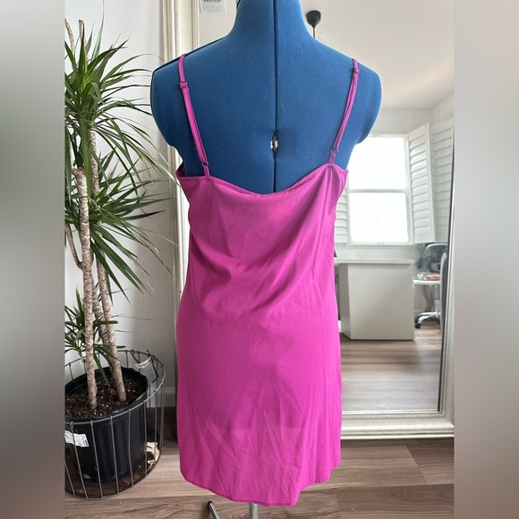 TORY BURCH Magenta Fuchsia Spaghetti Strap Cami Slip Dress Size 0 - Picture 7 of 12